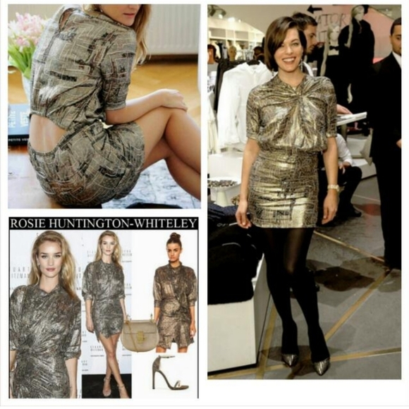 NWT Isabel Marant × H&M Silk mini dress. Cutout elastic back. Size 4. - Picture 7 of 17